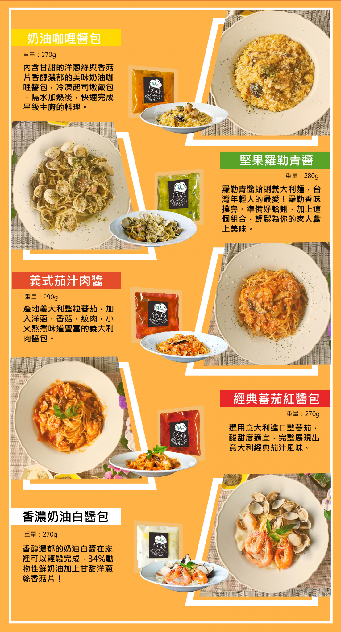 五種醬套餐